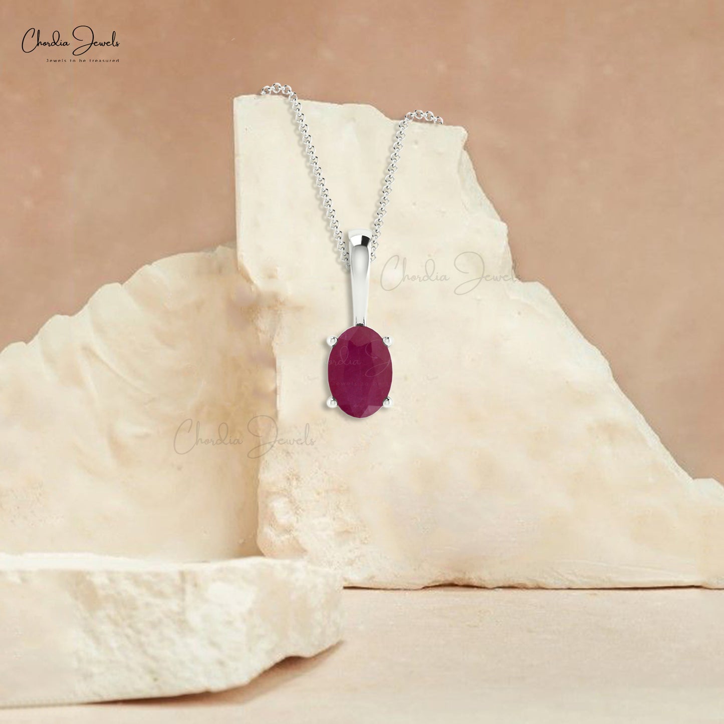 Shop Ruby Solitaire Pendant