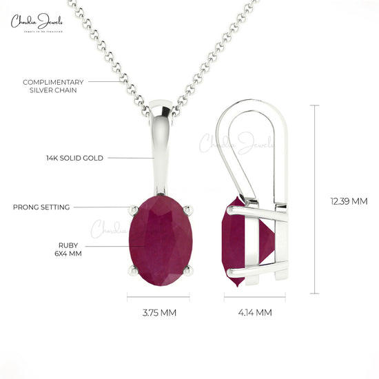 Shop Ruby Solitaire Pendant