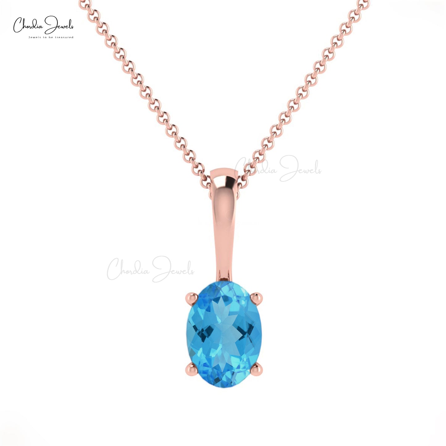 Shop Swiss Blue Topaz Pendant