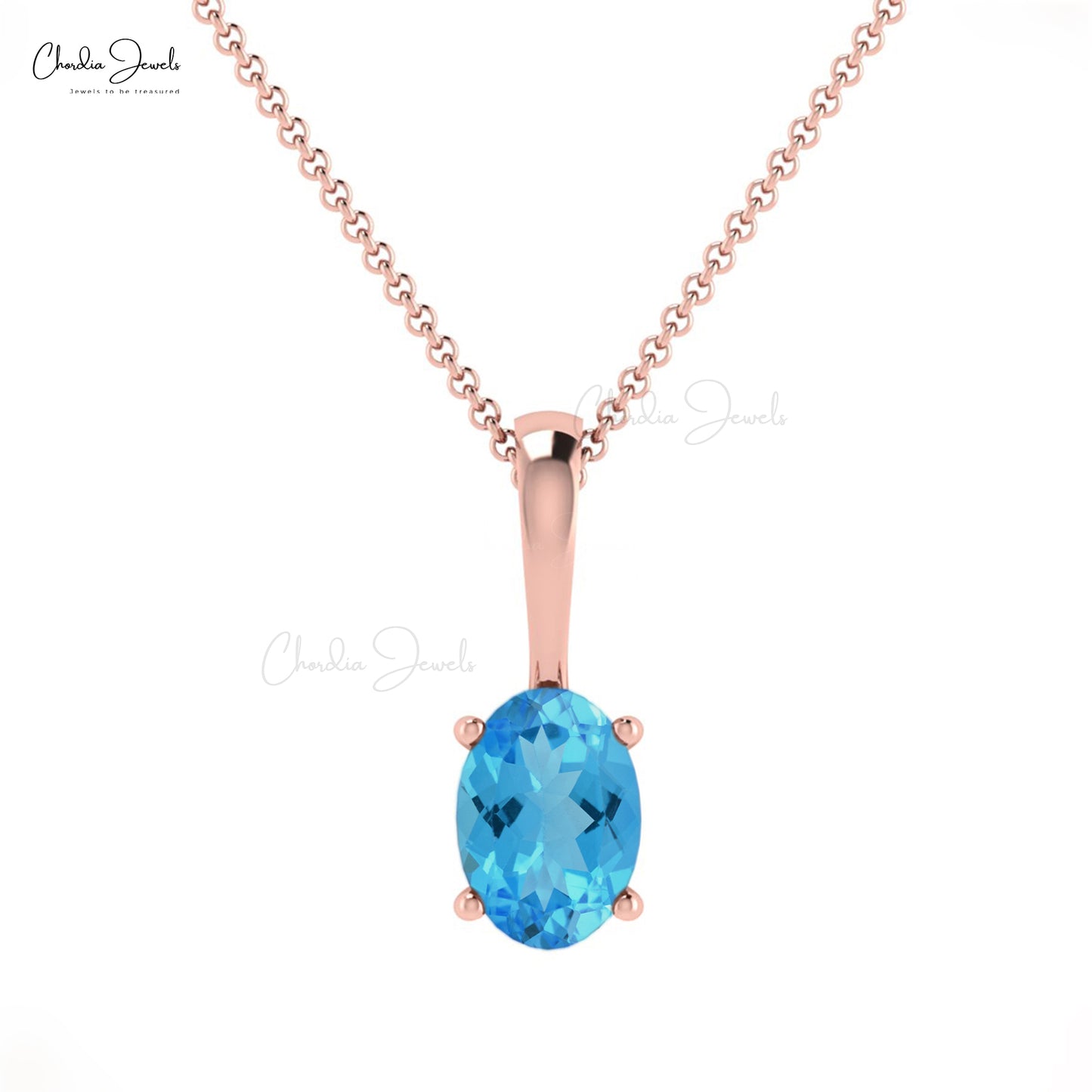 Shop Swiss Blue Topaz Pendant