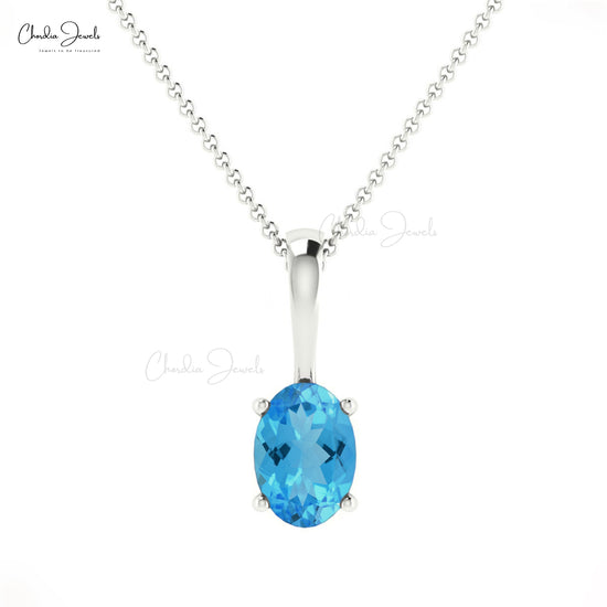 Shop Swiss Blue Topaz Pendant