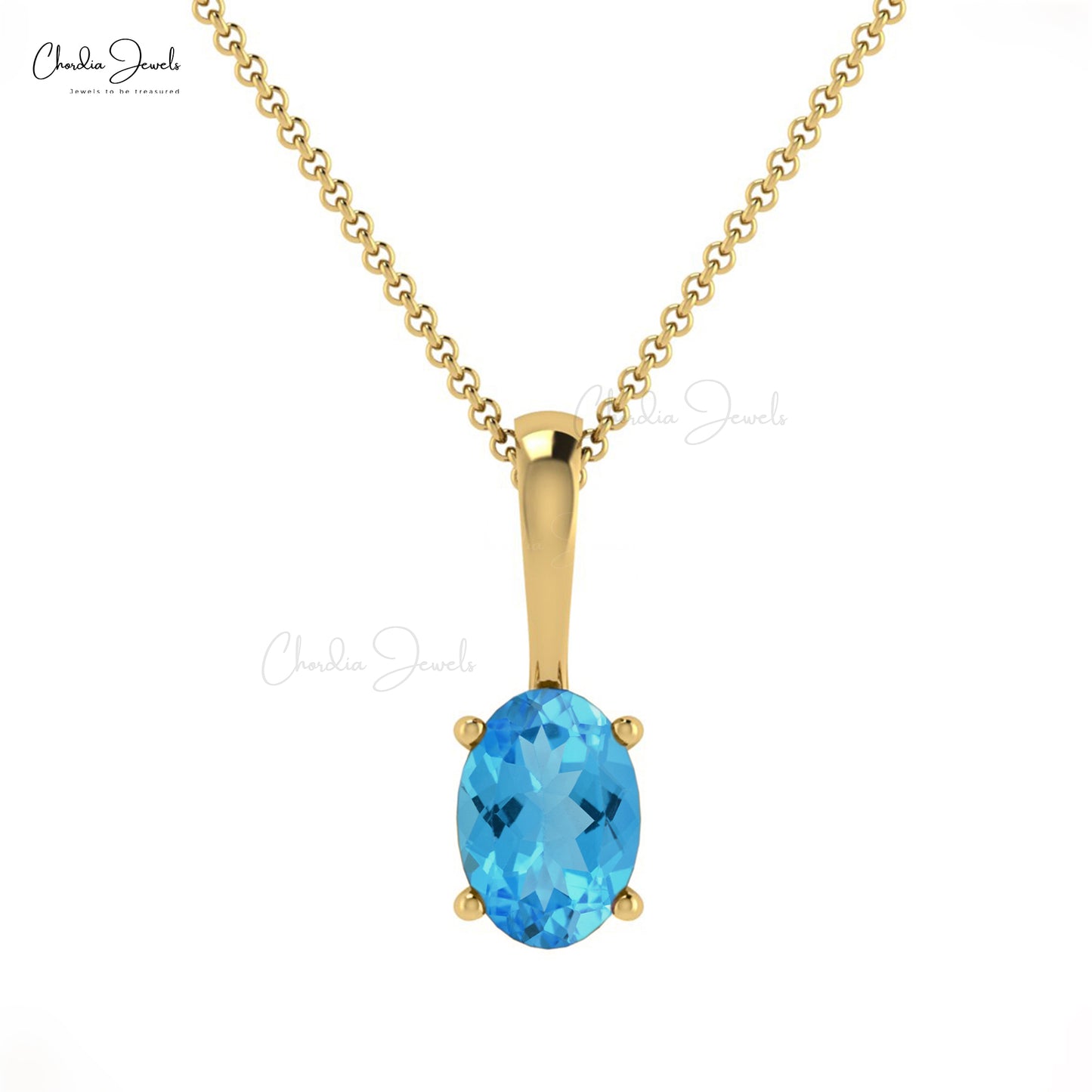 Shop Swiss Blue Topaz Pendant