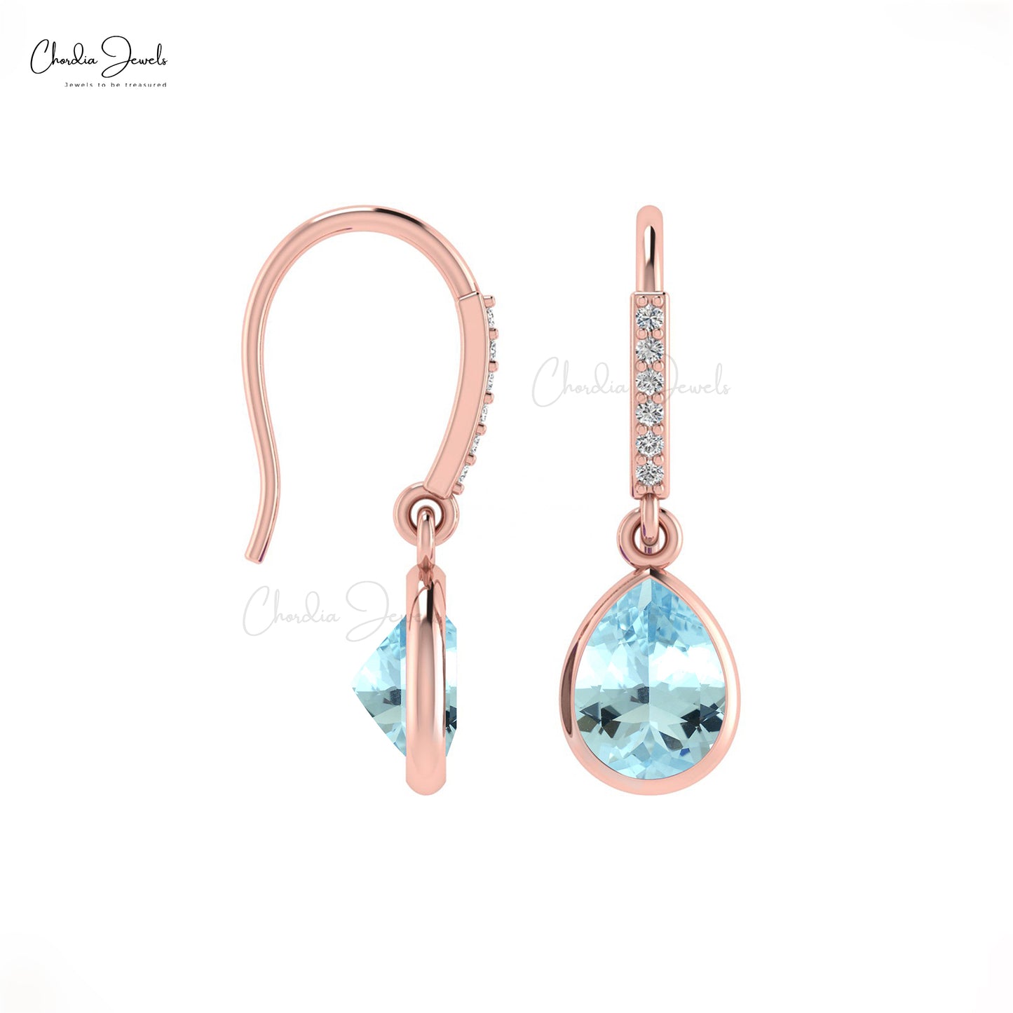 Load image into Gallery viewer, aquamarine dangle earrings
