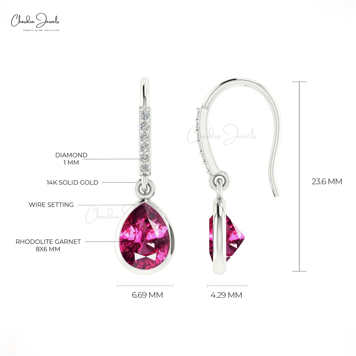 Gemstone Dangle Earrings