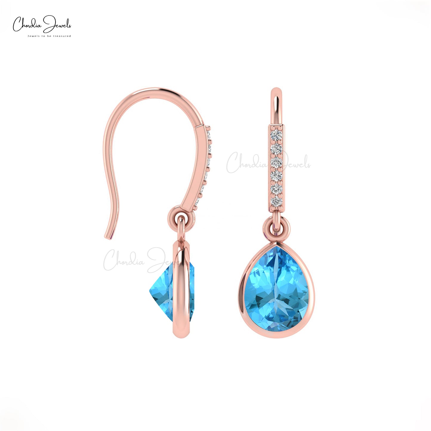 swiss blue topaz earrings