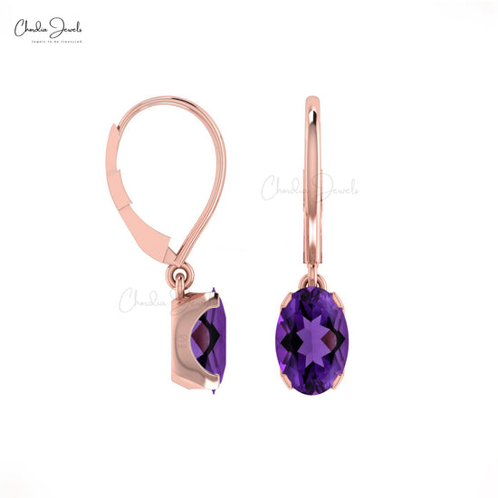 Buy Real Amethyst Dangling Earrings