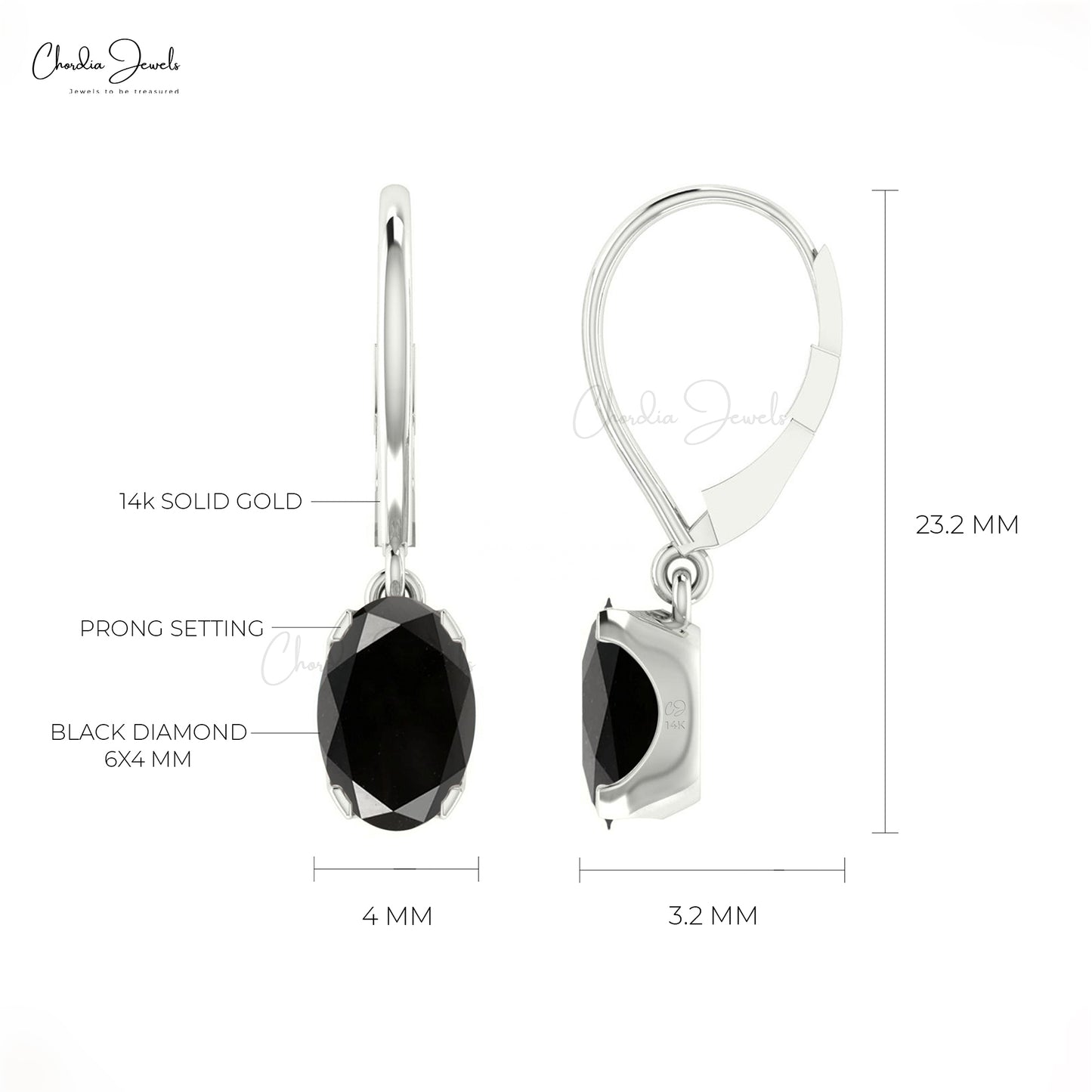 Load image into Gallery viewer, black diamond leverback earrings
