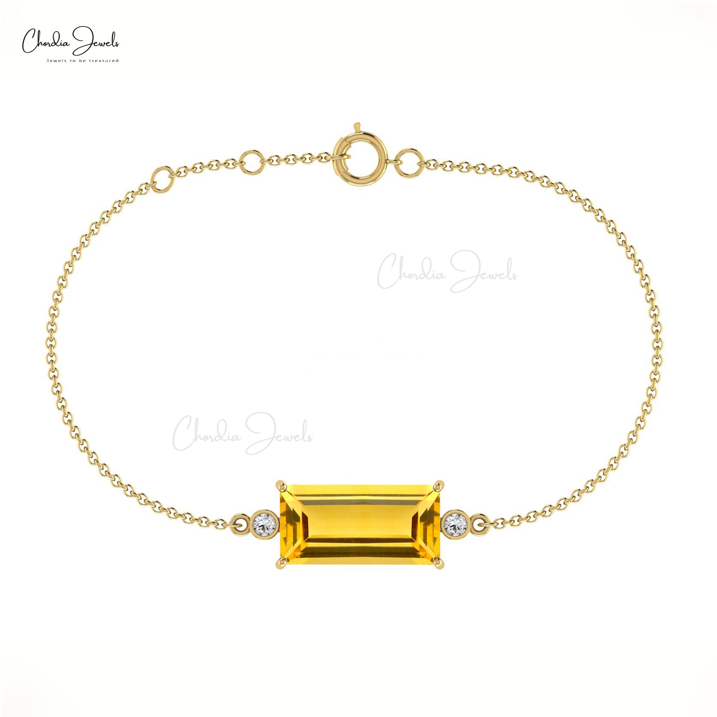 Citrine Diamond Bracelet