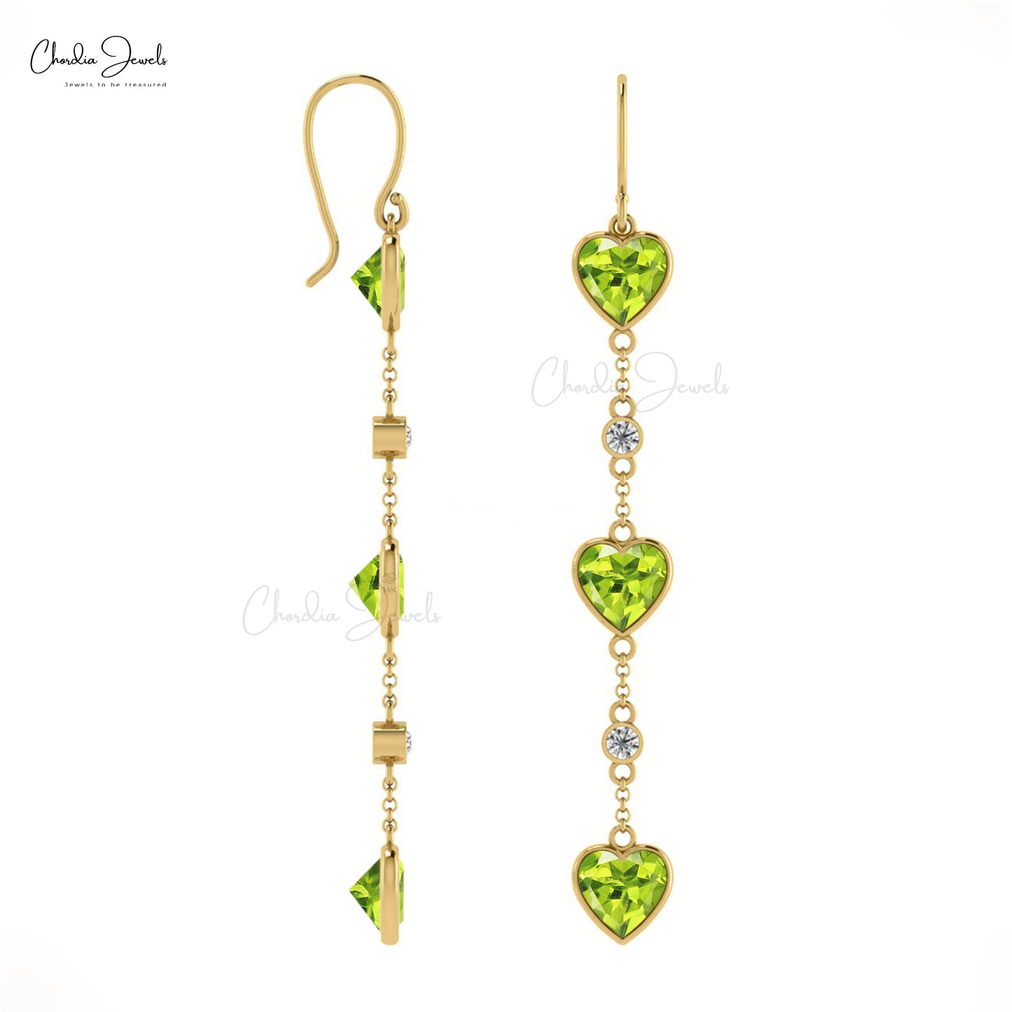 Diamond Bezel set Earrings for woman