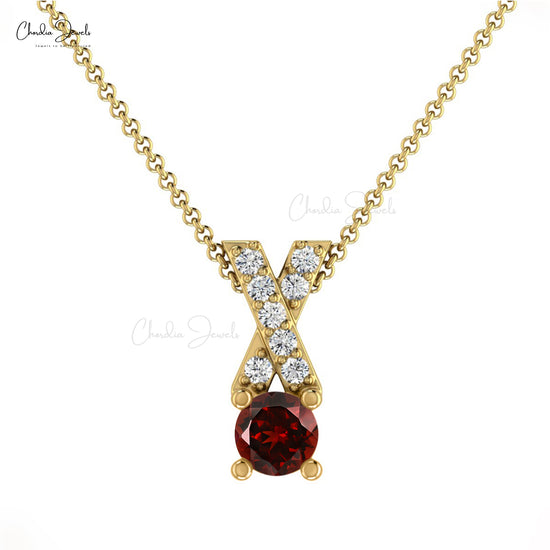 Gold Garnet Pendant