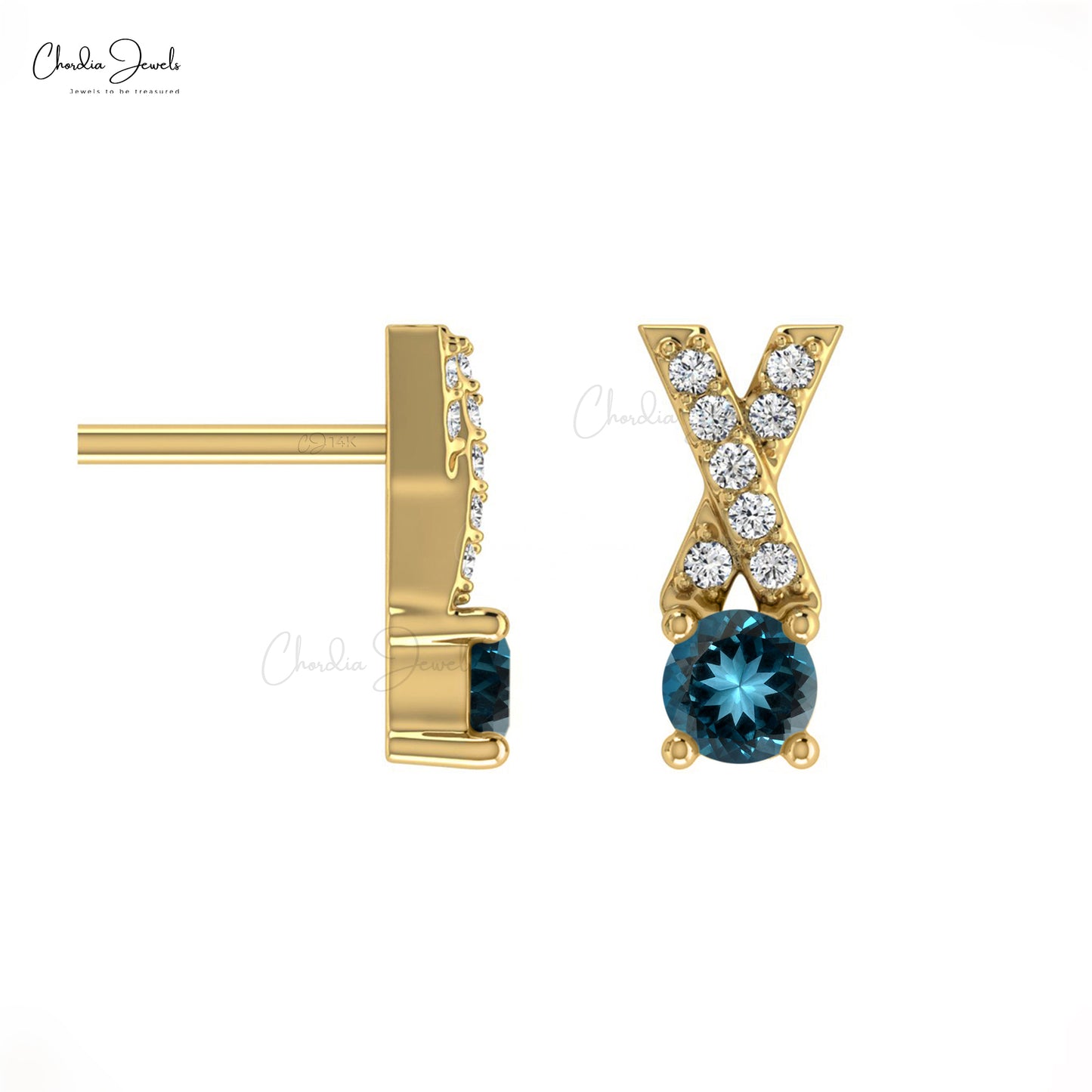 Diamond Accents Studs Earrings