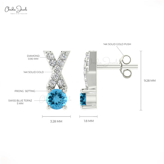 Push Back Studs Earrings For Her