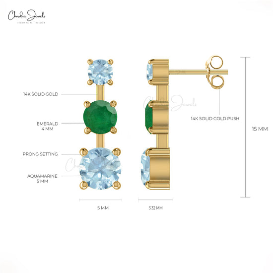Push Back Studs Earrings