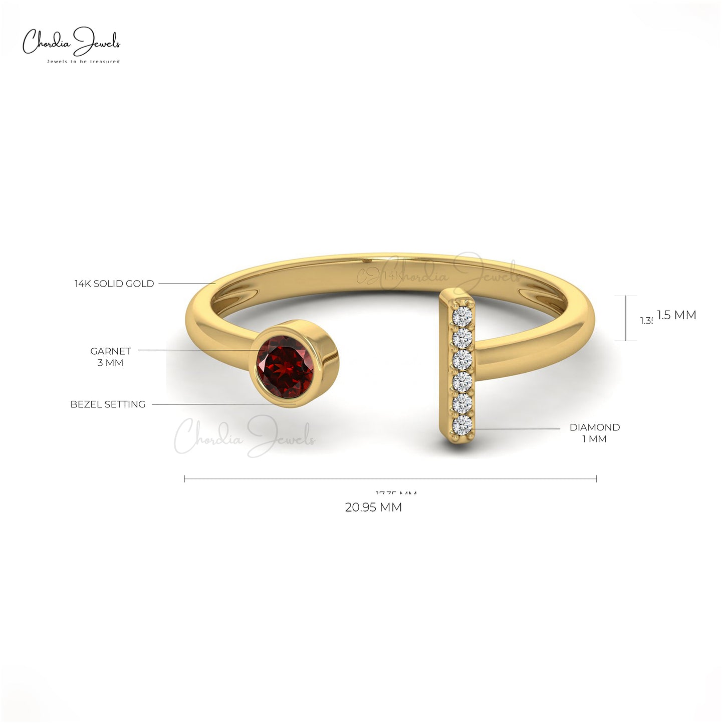Diamond Bar Ring
