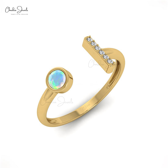 Fire Opal Ring Stone Astrological Stone Opal Gold Plated Ring (6 to 7  Carat) Lab Certified