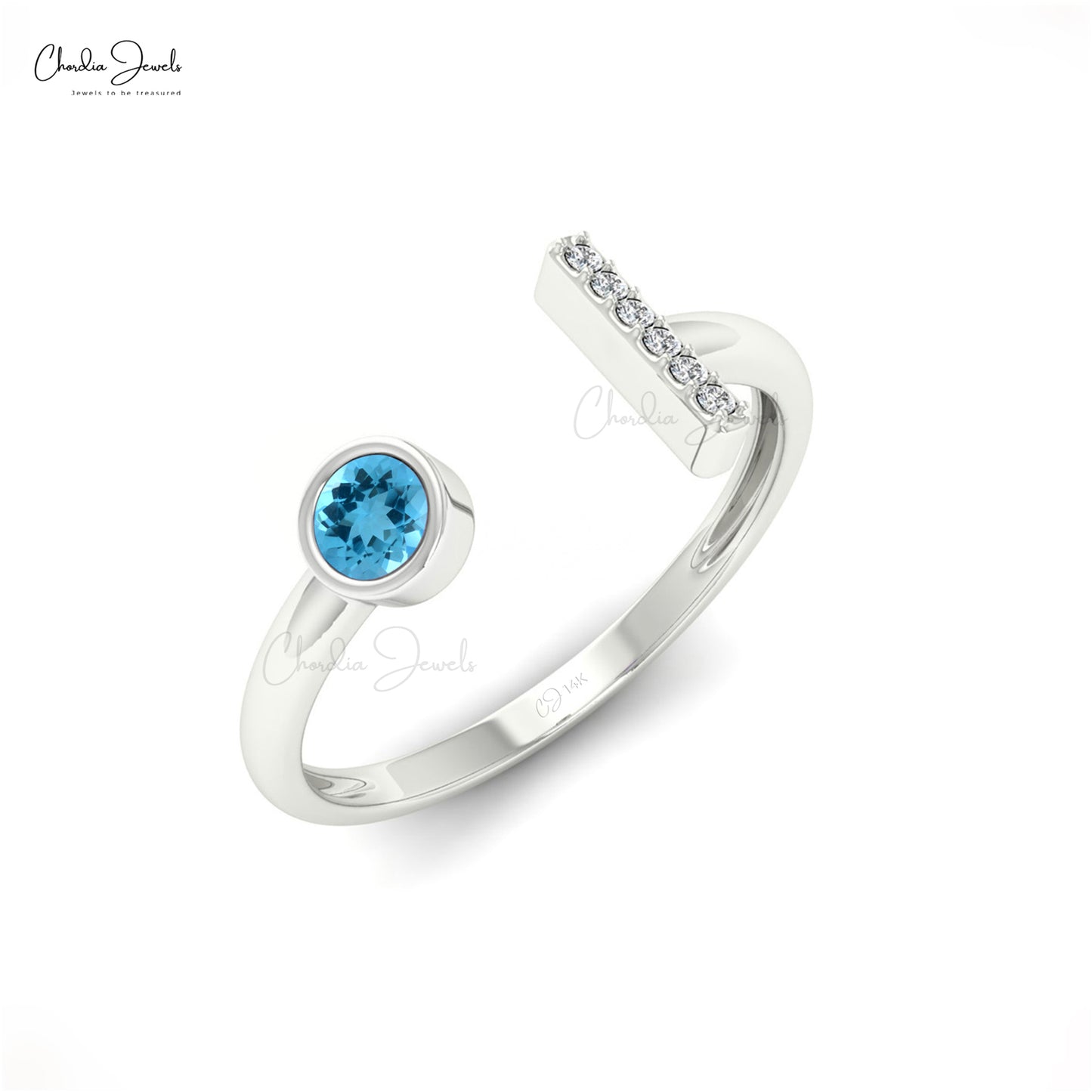 Swiss Blue Topaz Ring