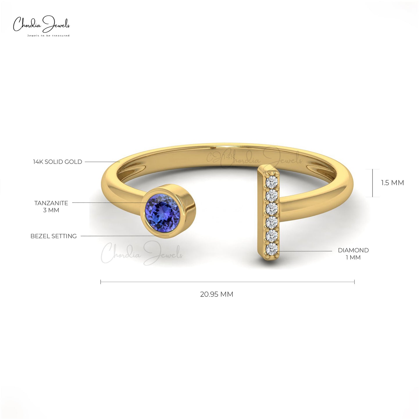 Diamond Bar Ring