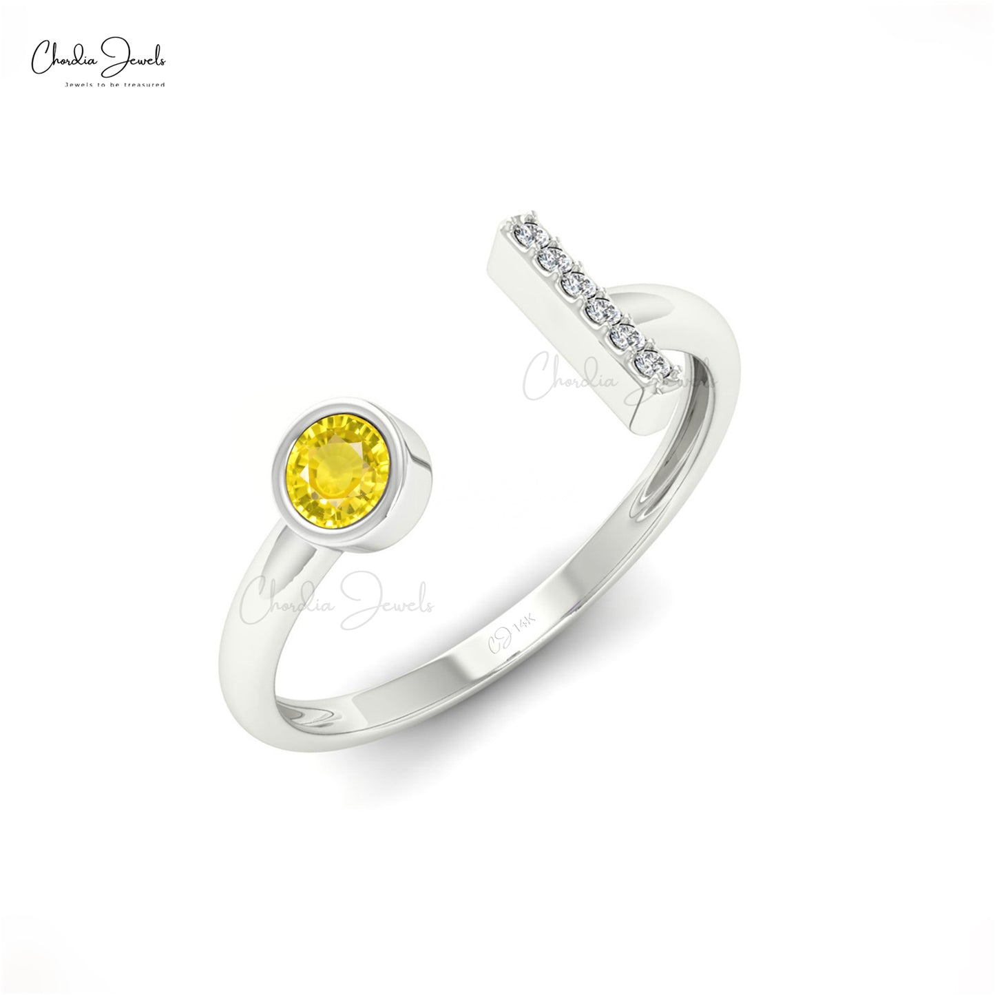 Neo Classical Yellow Sapphire Ring