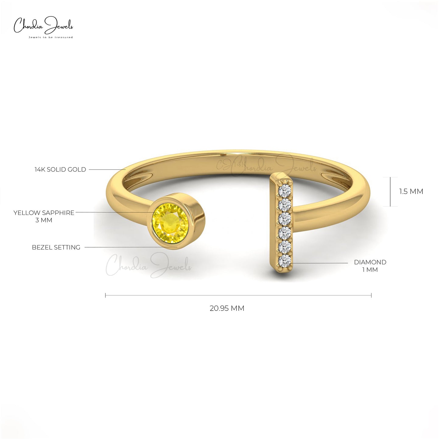 Diamond Bar Ring