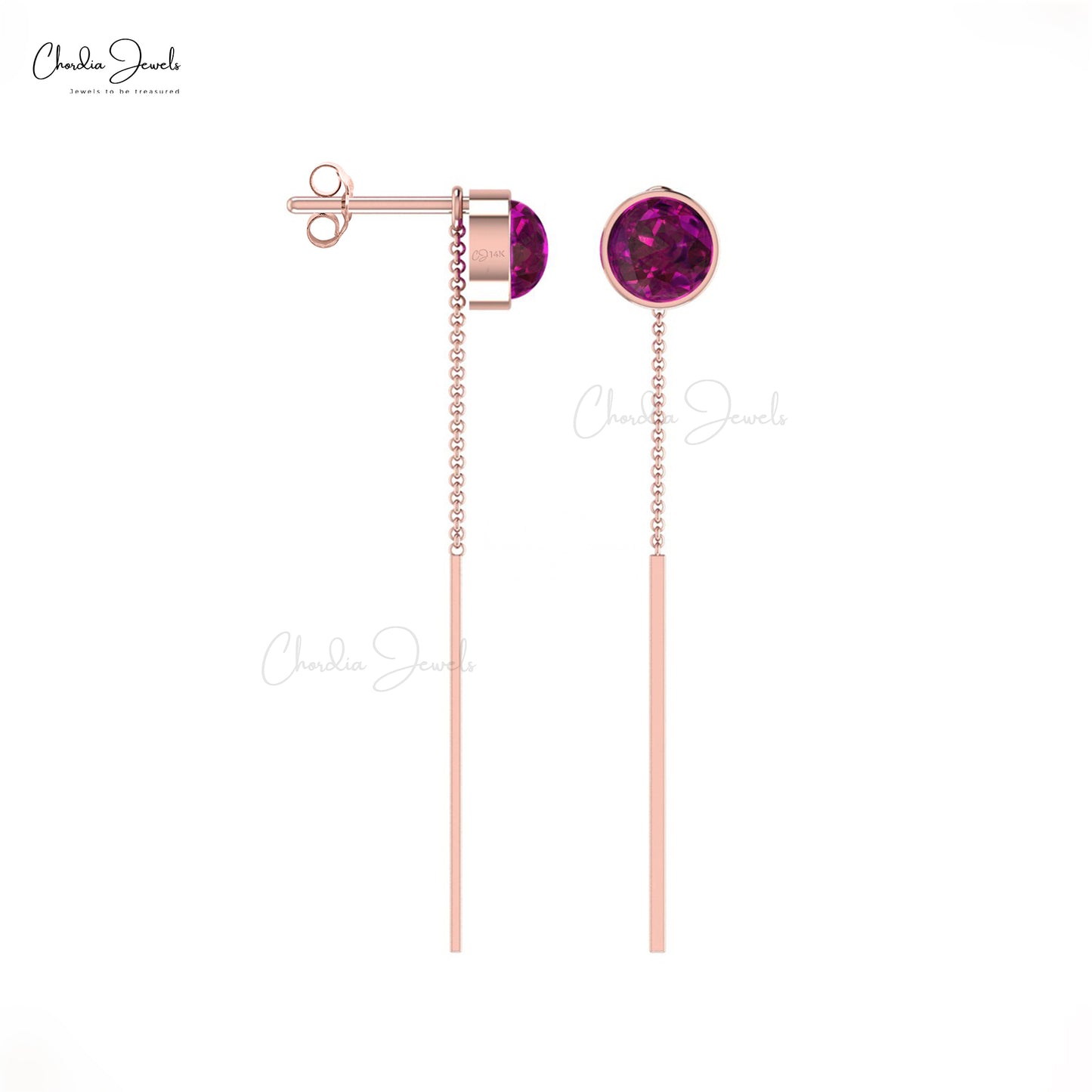 rhodolite garnet earrings