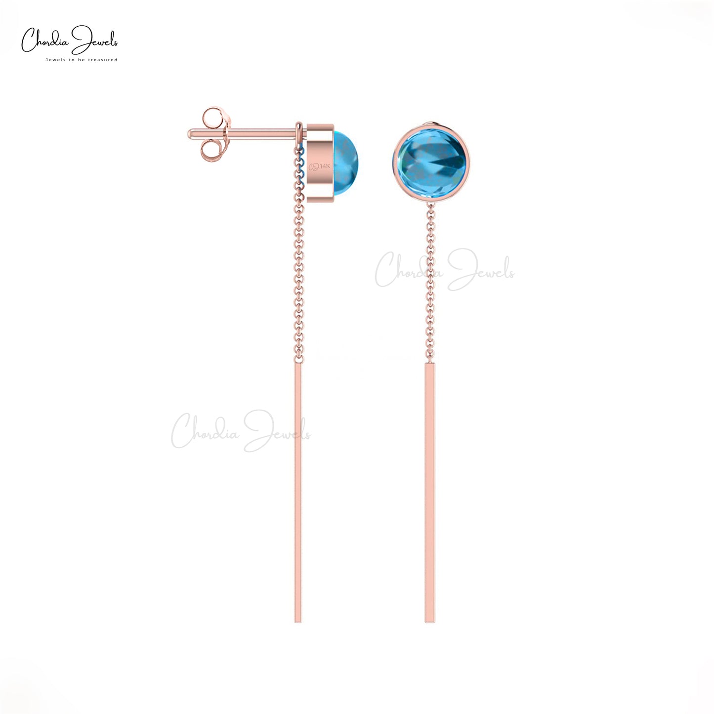 Swiss blue topaz Earrings