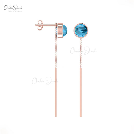 Swiss blue topaz Earrings