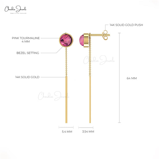 Push Back Chain Earrings
