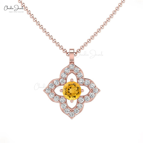 Shop Citrine & Diamond Pendant