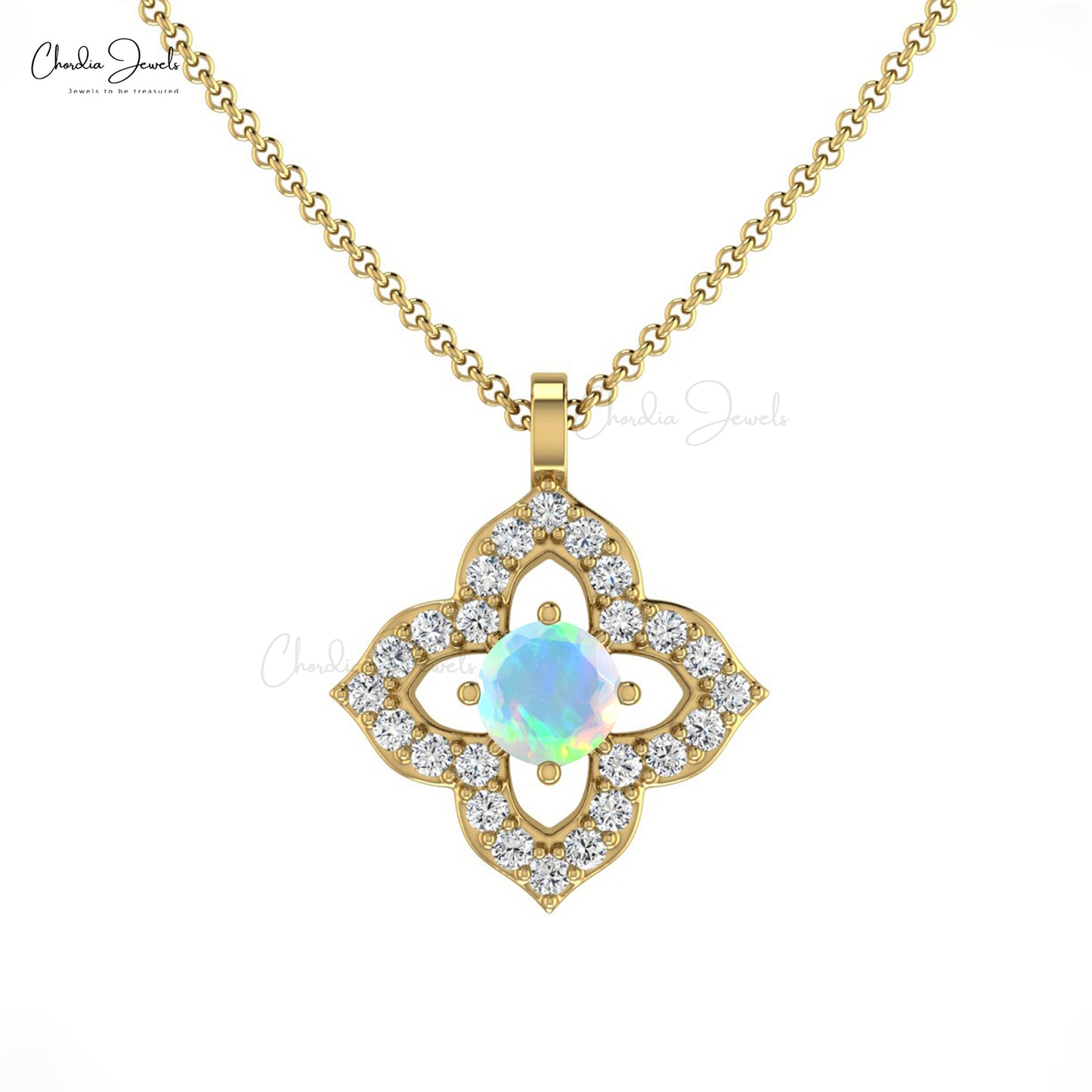 Round Opal Pendant