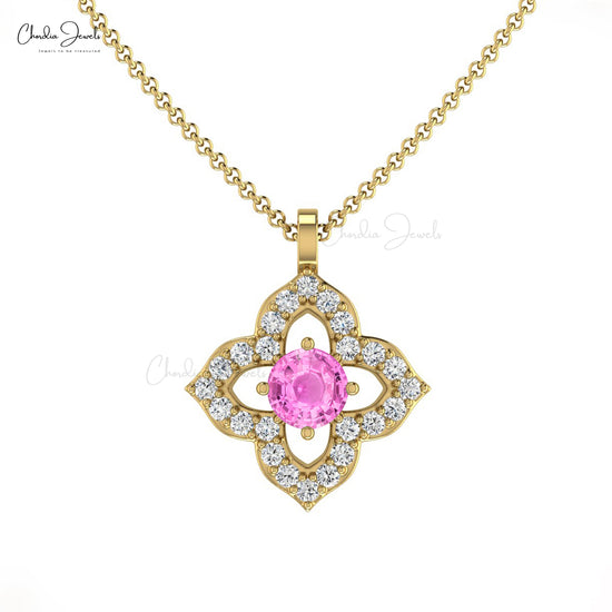 Diamond Floral Pendant