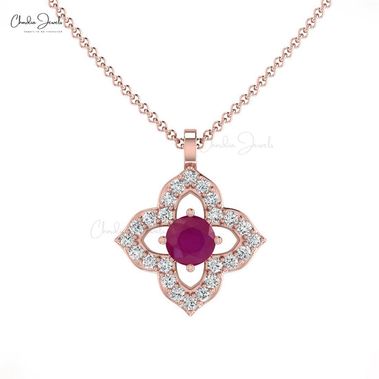 Buy Ruby Floral Pendant