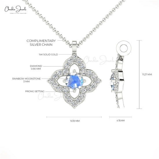 Buy Moonstone Diamond Pendant