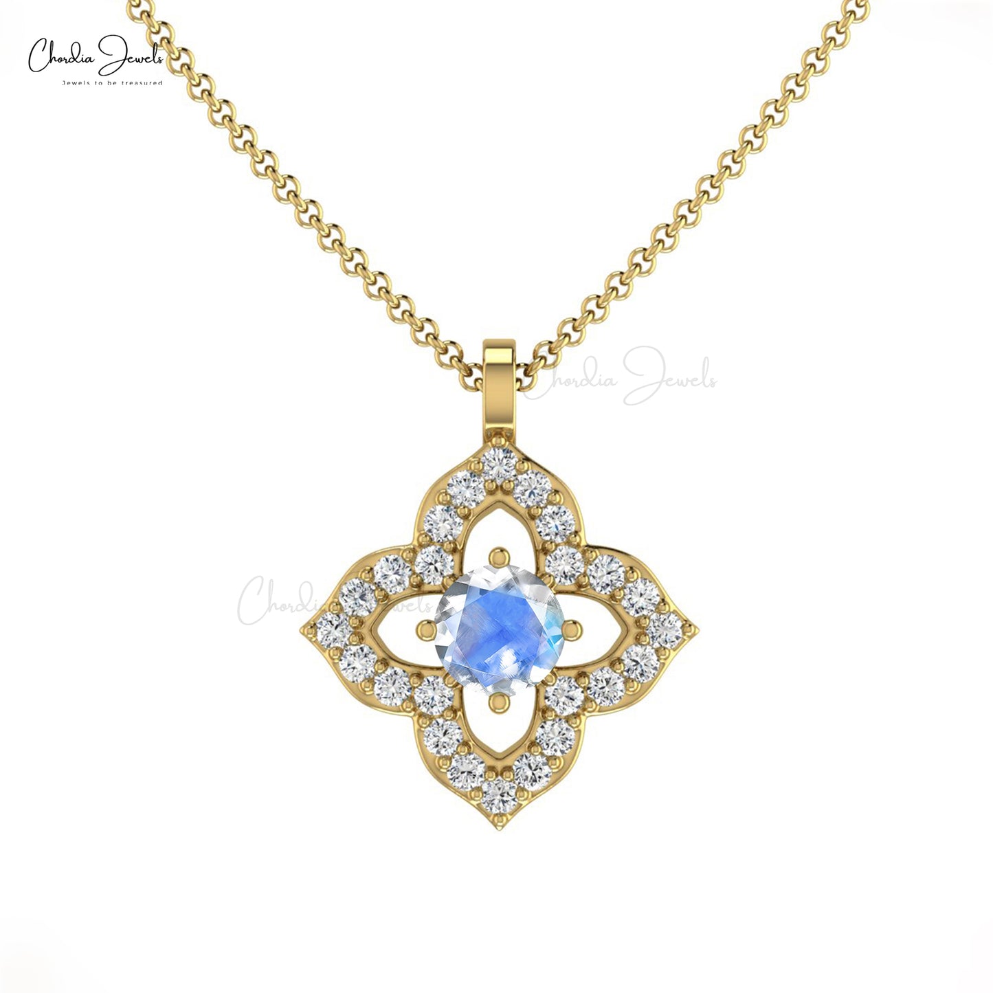 Buy Moonstone Diamond Pendant