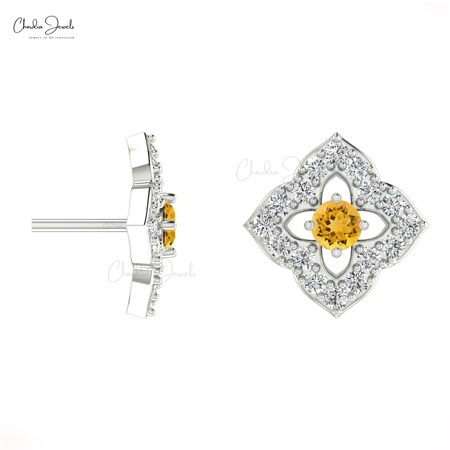Floral Style Stud Earrings