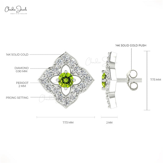 14k Solid Gold Push Back Earrings