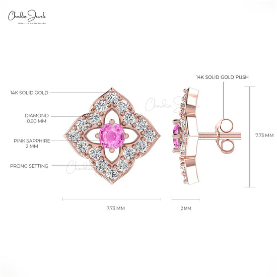 Diamond Push Back Earrings