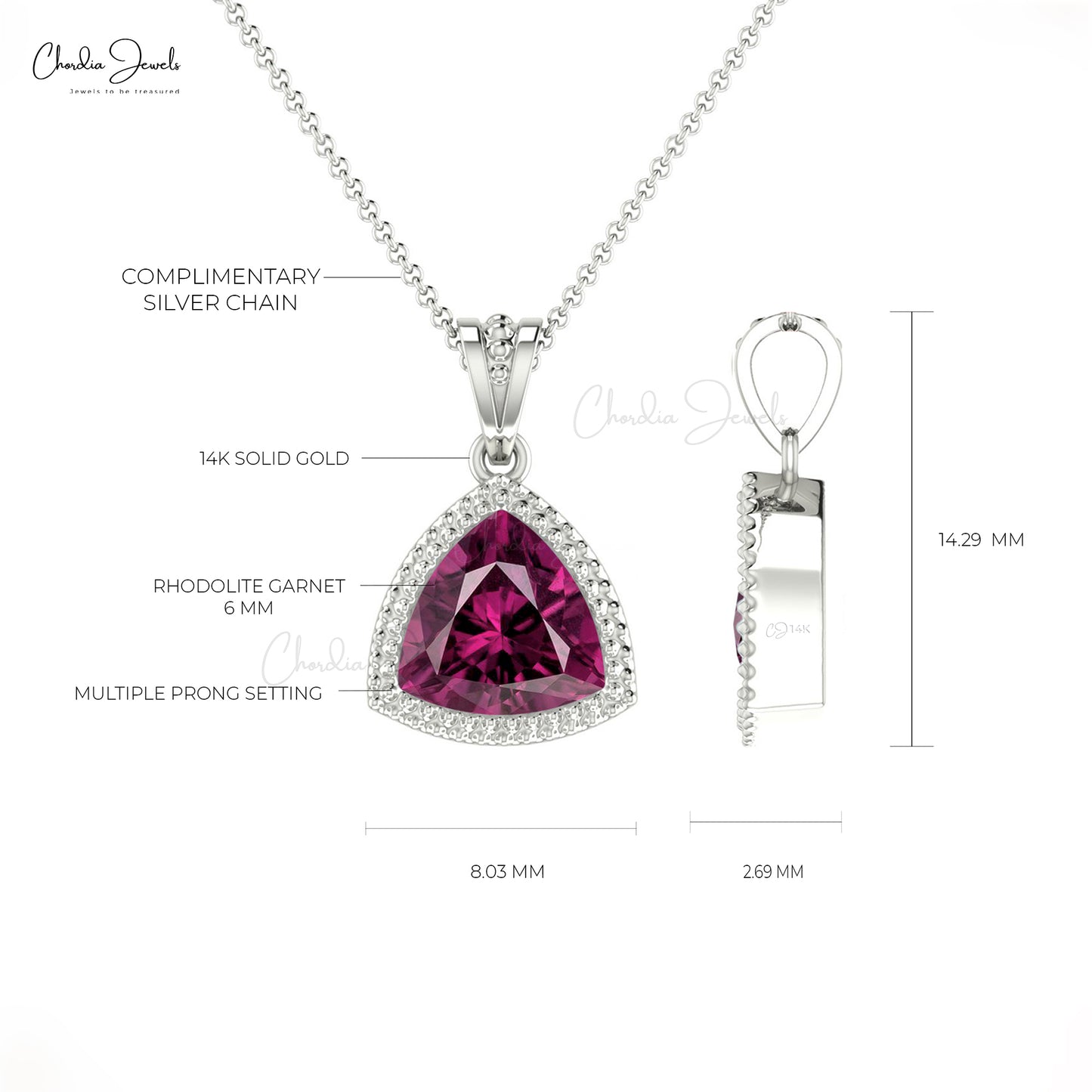 Buy Rhodolite Garnet Pendant