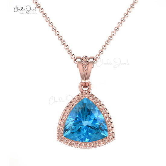 Shop Swiss Blue Topaz Pendant