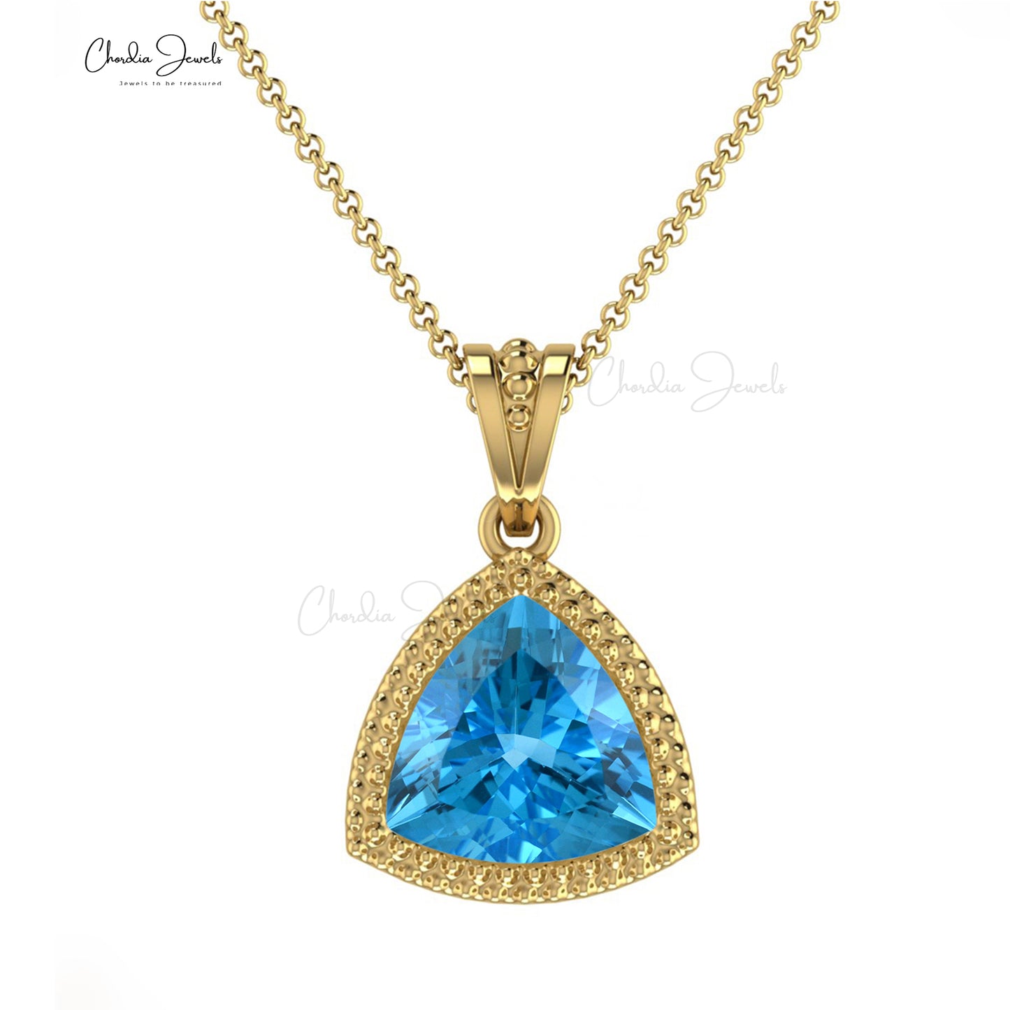 Shop Swiss Blue Topaz Pendant