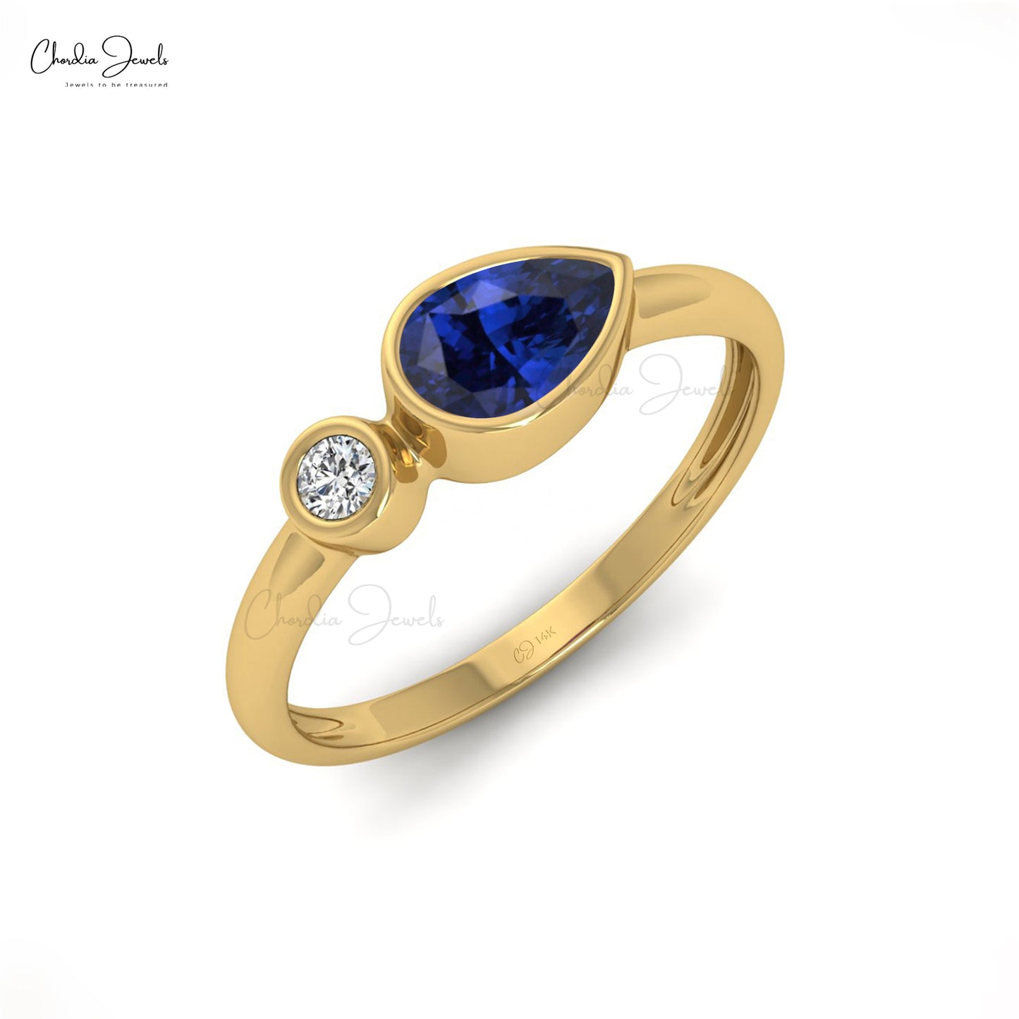 Buy Blue Sapphire Dainty Ring