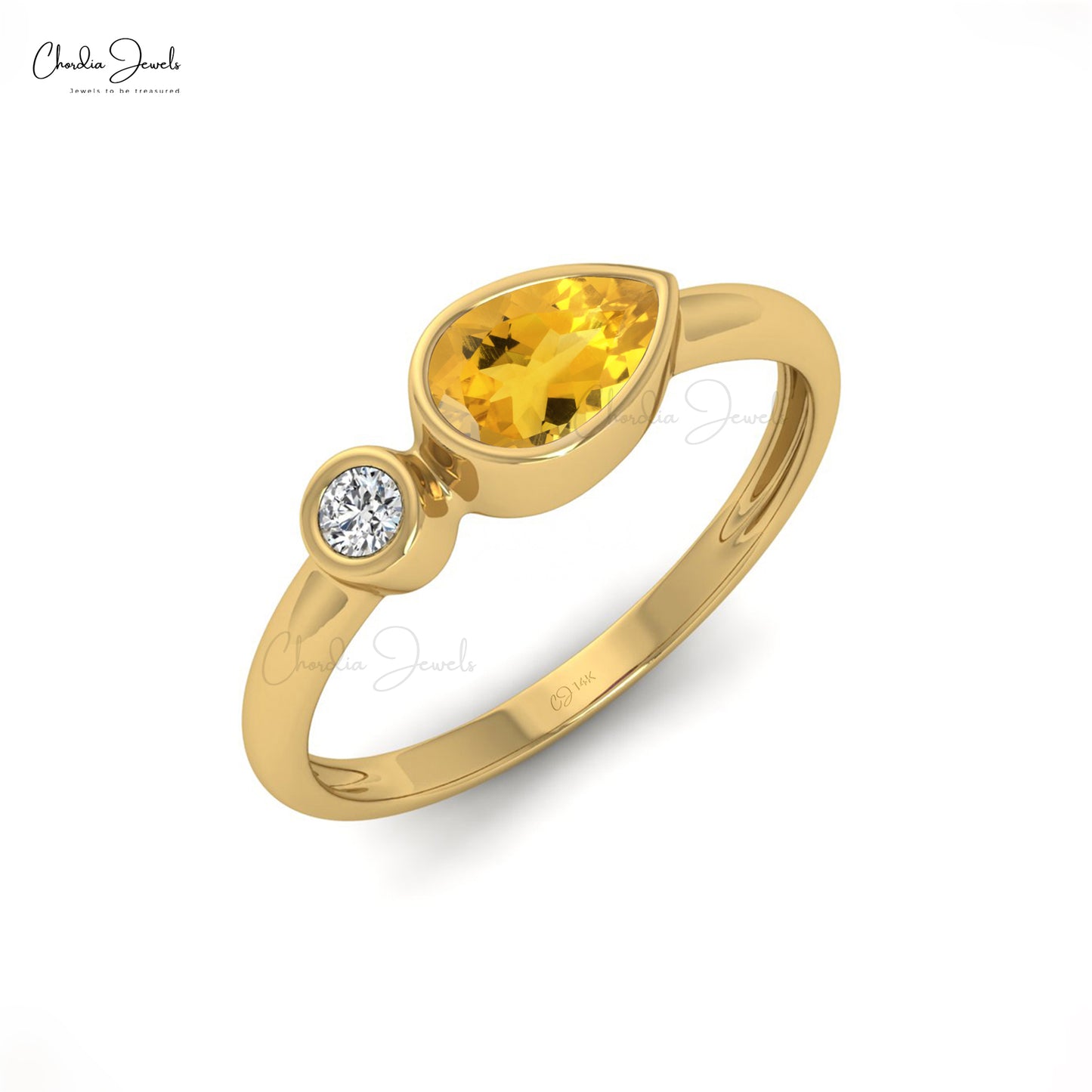 Bezel Set Dainty Ring