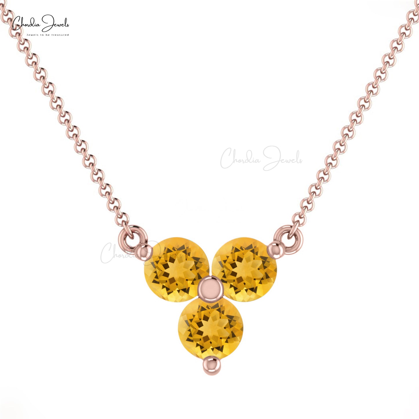 14k Gold Cluster Necklace