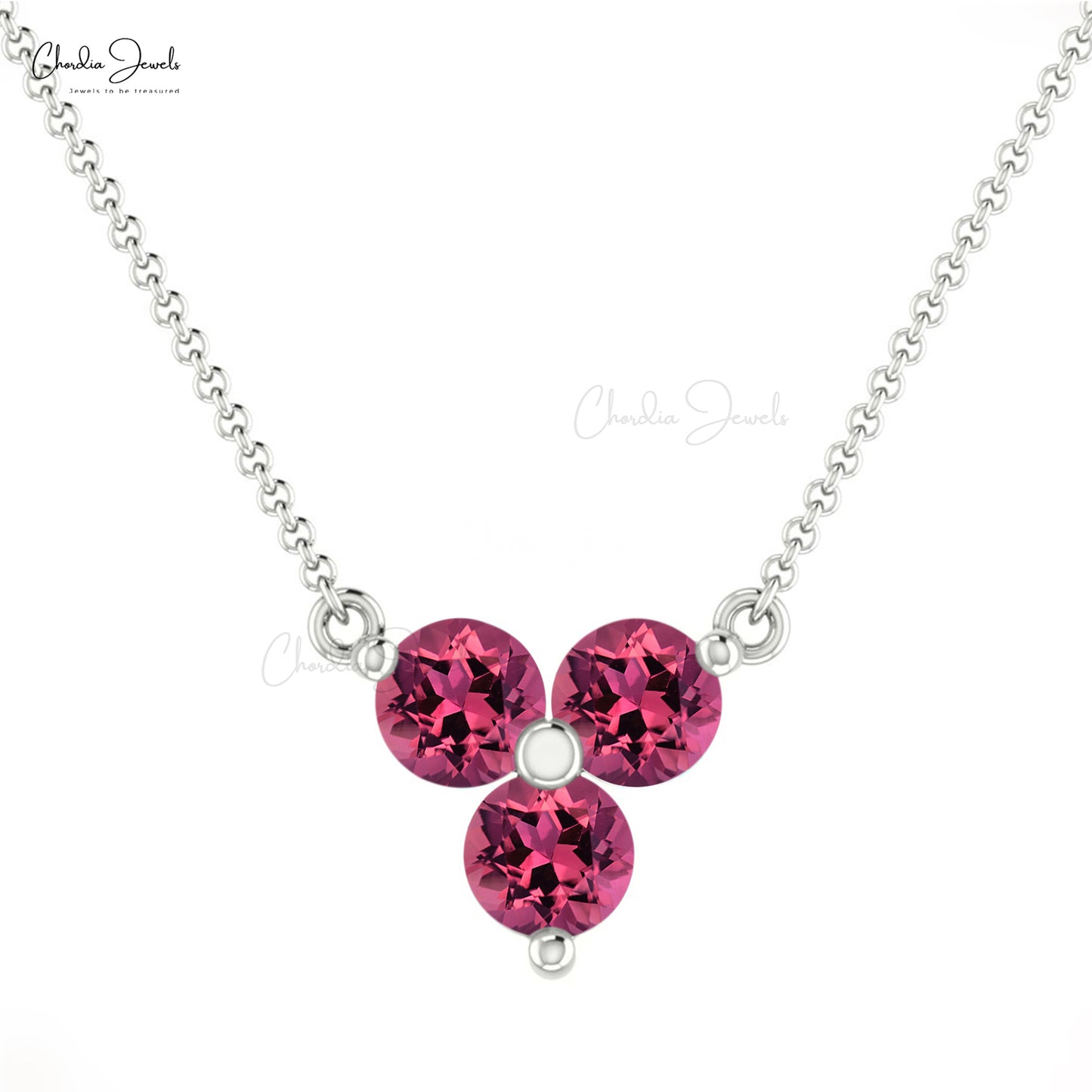 Real Pink Tourmaline Necklace 