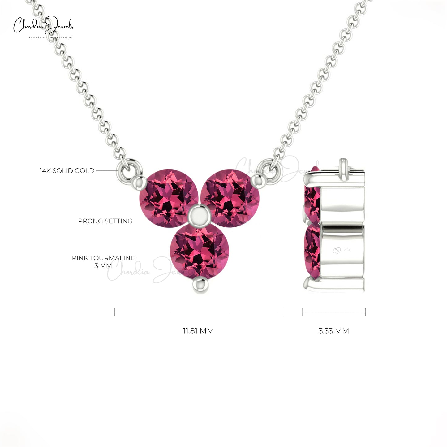 Pink Tourmaline Necklace