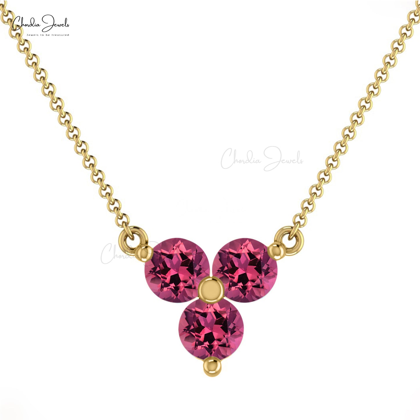 Three Stone Women Necklace