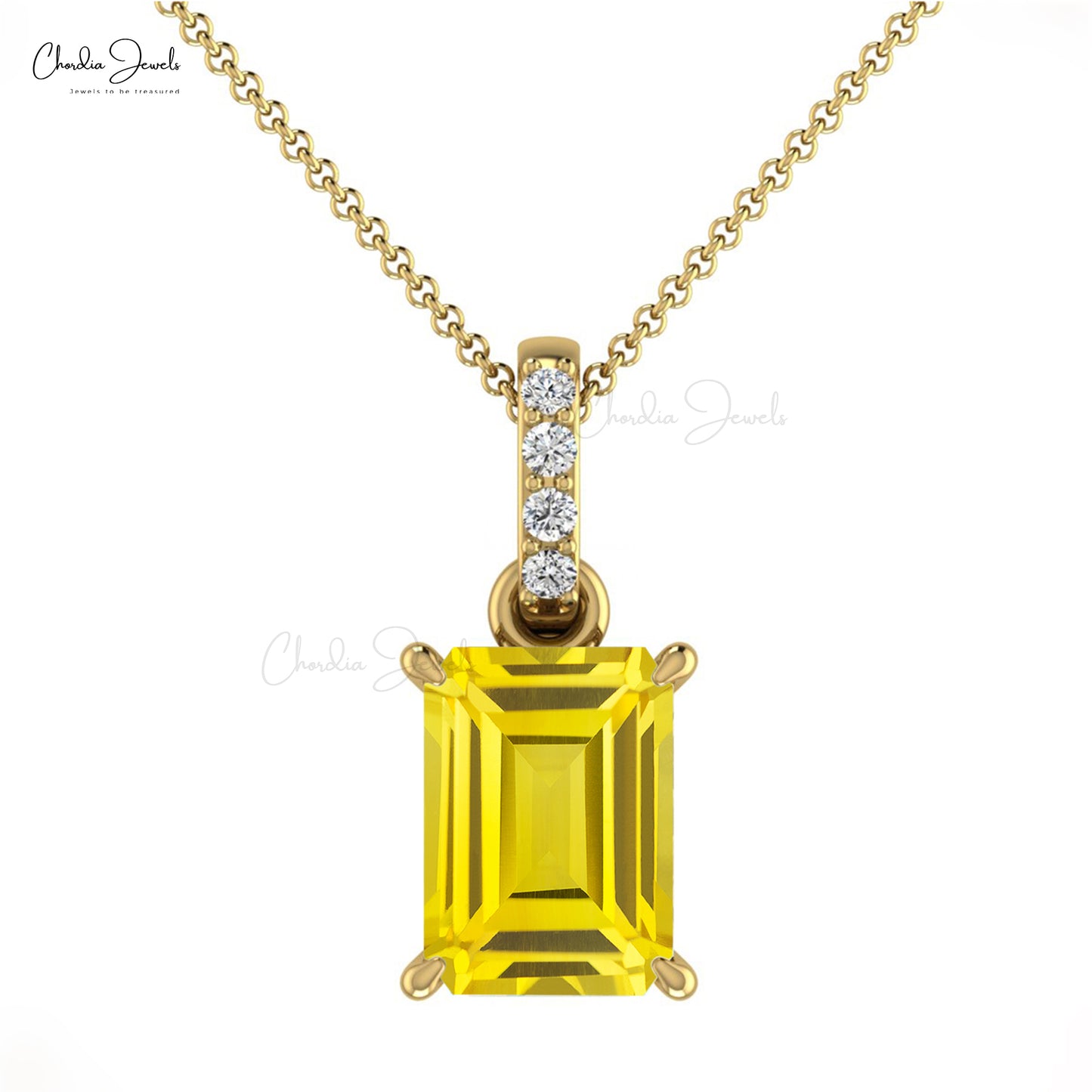 Yellow Sapphire Pendant