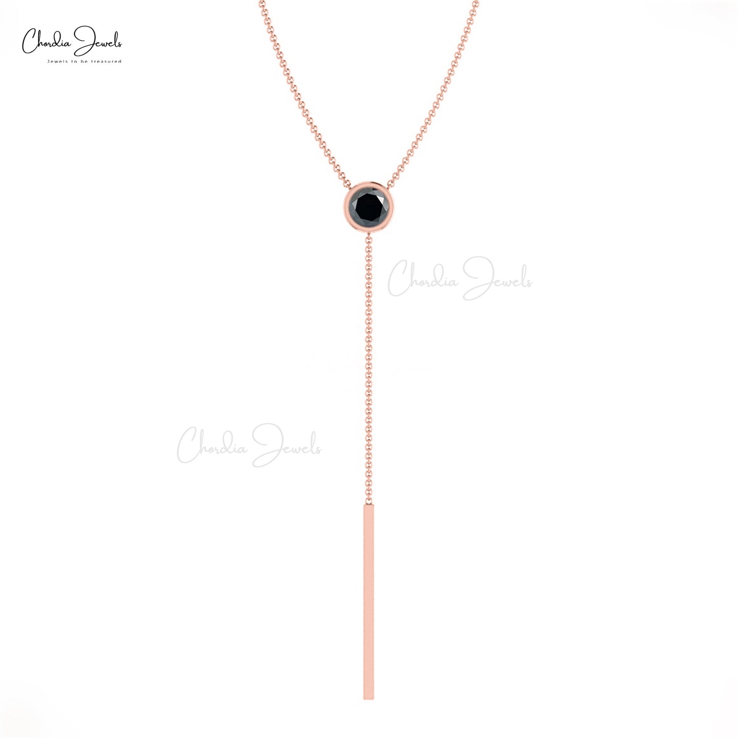 Bezel Set Gold Necklace