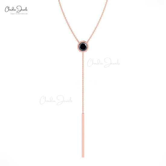 Bezel Set Gold Necklace