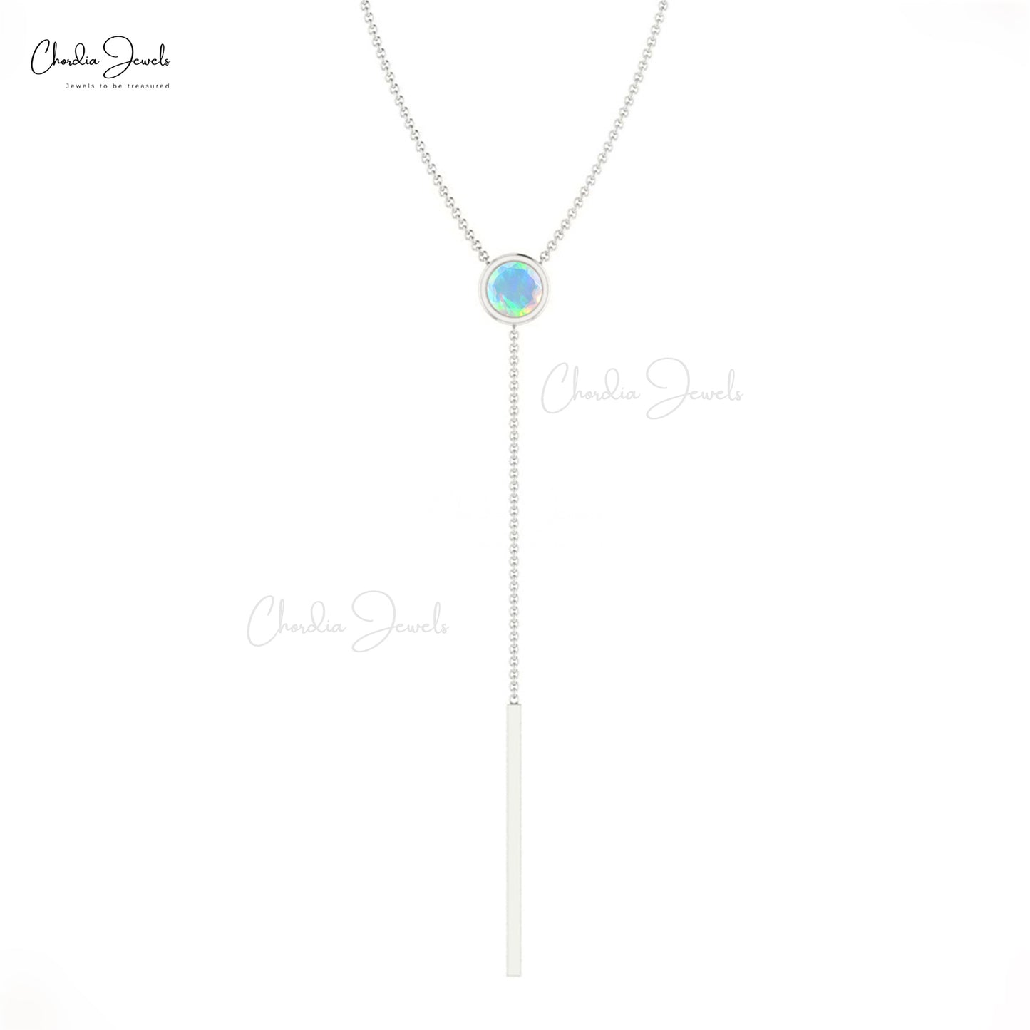 Opal Lariat Necklace