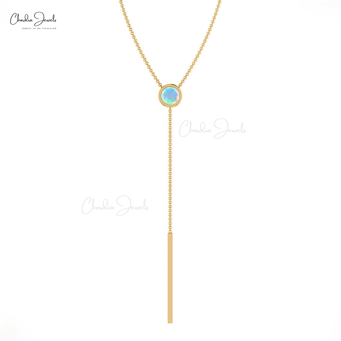 gemstone lariat necklace